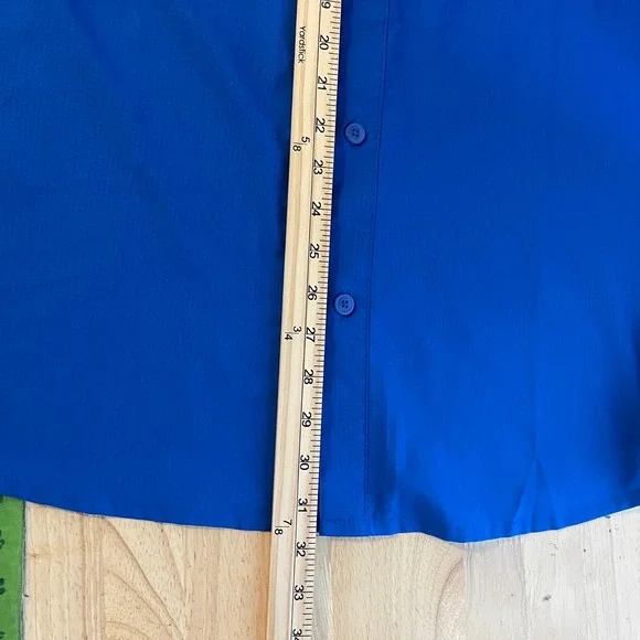 Columbia Fishing Shirt Omni-Shade Mens XL Roll Up Long Sleeve Vented Blue - Picture 9 of 11